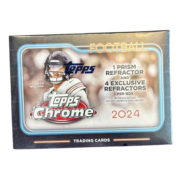 2024 Topps Chrome Football NFL Trading Card BLASTER Box New Sealed - Picture 1 of 4
